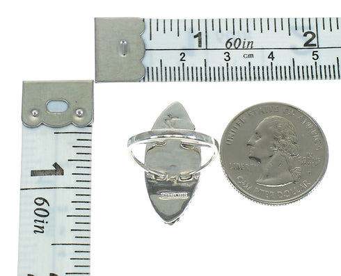 Turquoise And Opal Silver Southwestern Ring Size 6-1/2 YX80395